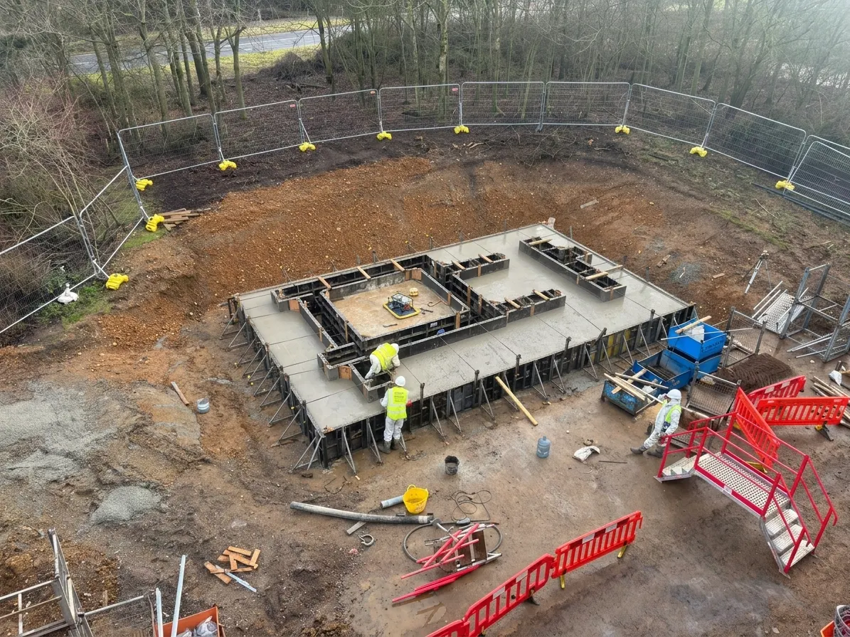 Excavation plant on site